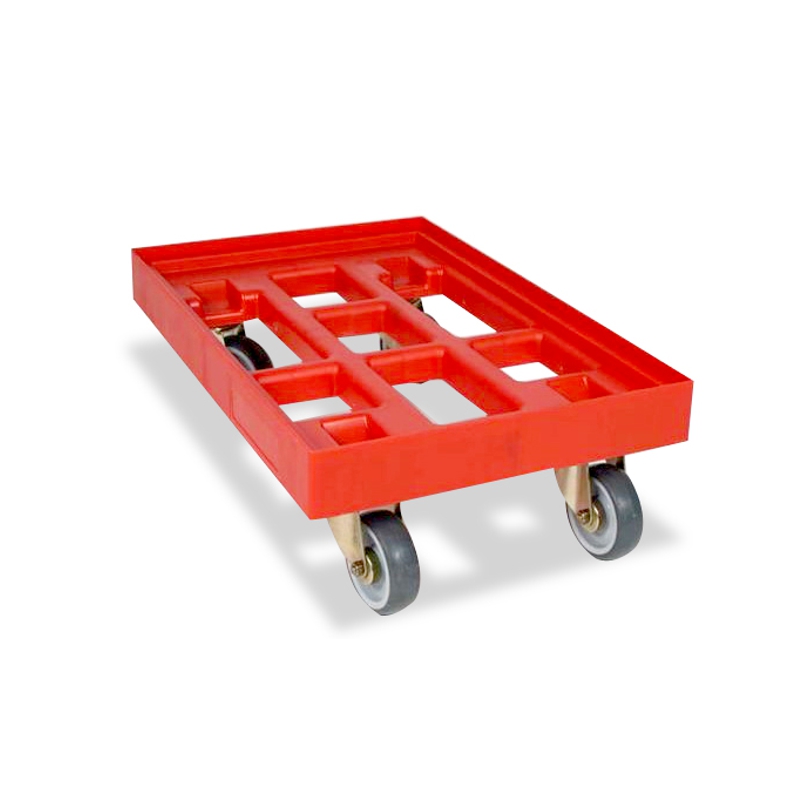 Base de plástico com rodas - 610x410x150mm - Vermelho
